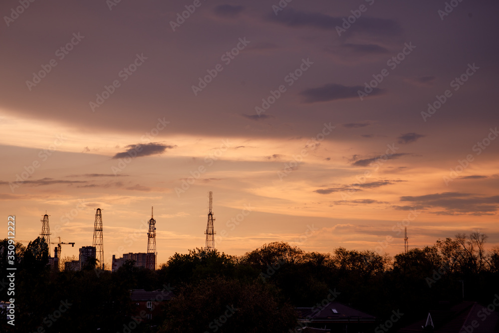 sunset in the city sunset in the city