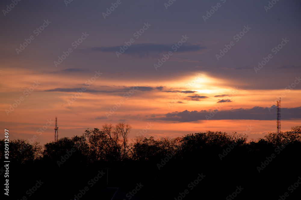 Fototapeta premium sunset in the mountains