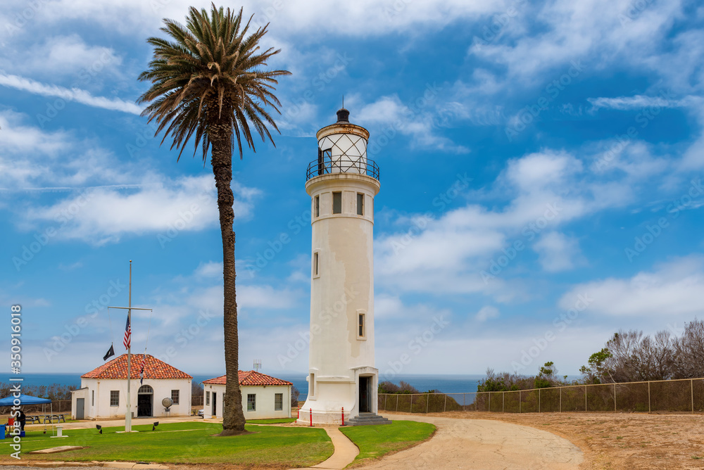 Point Vicente Lighthouse in Ranchos Palos Verdes, Los Angeles, California.