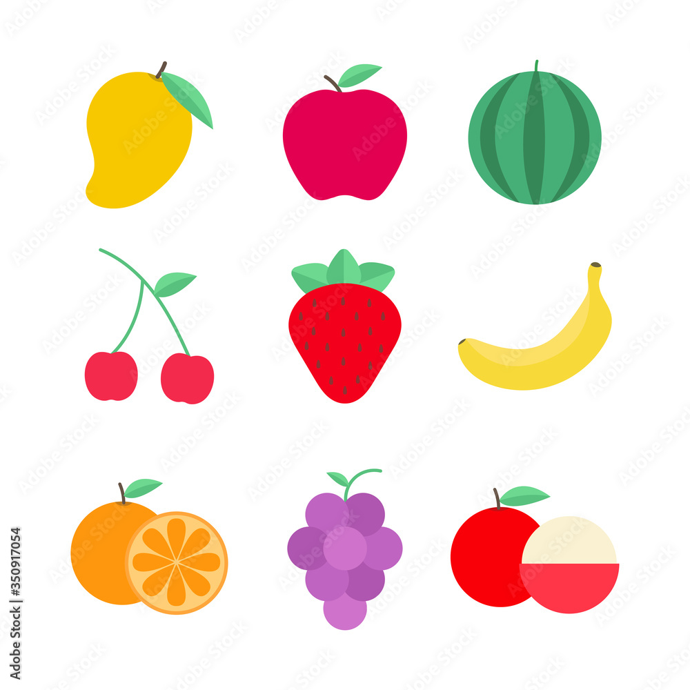 Fruit icon vector flat design Illustration Fruit icon vector flat design Illustration