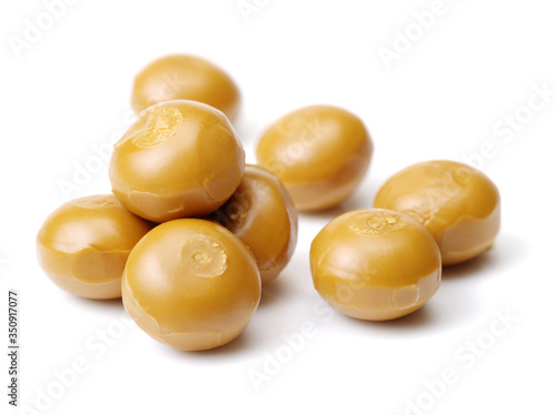 caramel candies isolated on white background