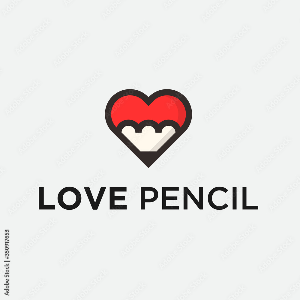 love writing logo. pen icon
