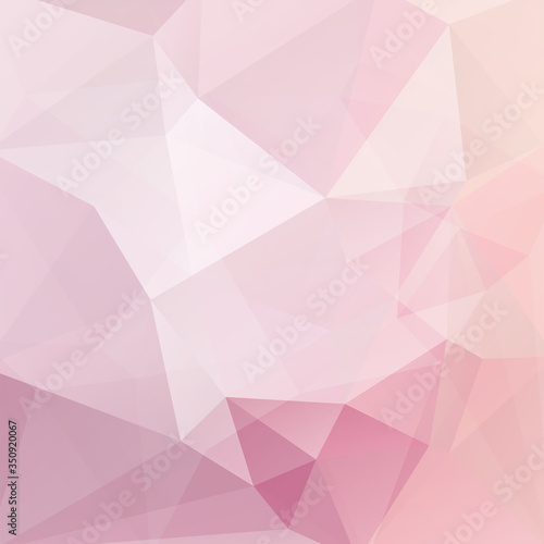 Fototapeta Naklejka Na Ścianę i Meble -  Polygonal vector background. Can be used in cover design, book design, website background. Vector illustration. Pastel pink color.