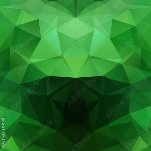 Background made of green triangles. Square composition with geometric shapes. Eps 10