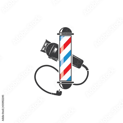 barber shop icon logo vector icon