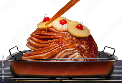 Obraz na plátne Spiral Sliced Ham for Holiday Dinner