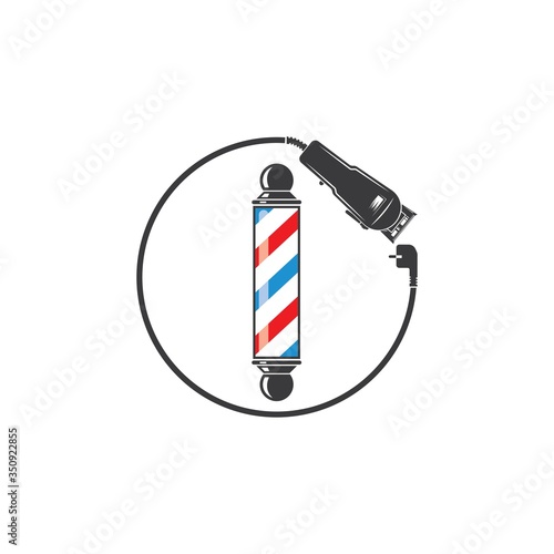 barber shop icon logo vector icon