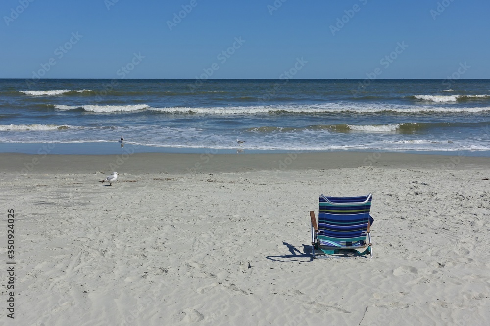 An empty sand beach in Hilton Head, South Carolina, United States An empty sand beach in Hilton Head, South Carolina, United States
