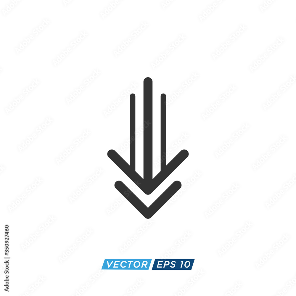 Obraz premium Arrow Download and Upload Icon Design Vector