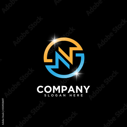 Free Download Letter N Logo Design Template - GFXLoad