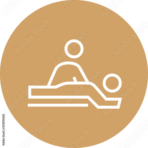 Spa Massage Table Outline Icon