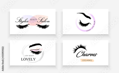Set of logos for makeup.