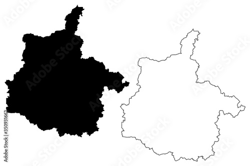 Ardennes Department (France, French Republic, Grand Est region) map vector illustration, scribble sketch Ardennes map