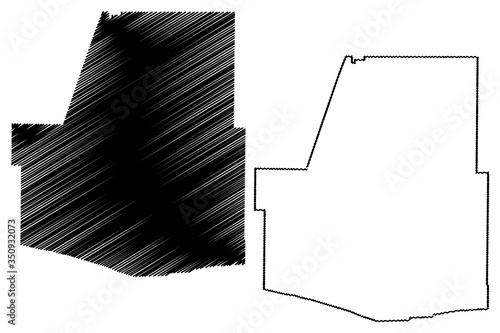 Paulding County, Georgia (U.S. county, United States of America,USA, U.S., US) map vector illustration, scribble sketch Paulding map