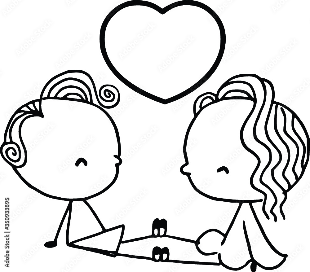 cartoon boy and girl fall in love cartoon boy and girl fall in love
