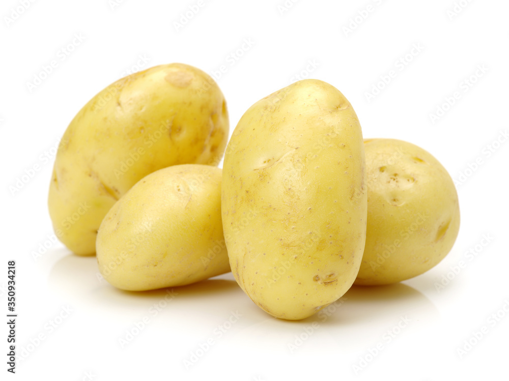 New potato isolated on white background New potato isolated on white background