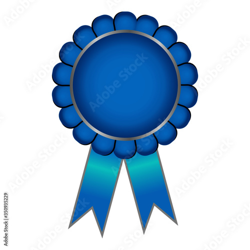 silver  medal. blank. blue ribbon.