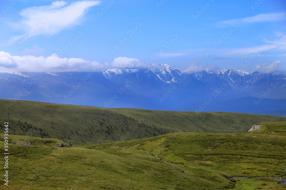view of the North Chuysky ridge, Altai republic, Russia