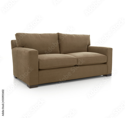 brown two seats sofa, isolated, white background. Sofa club chair sofa club, Light Beige Fabric Tufted Club Chair, Style Living Room Arm Chair 