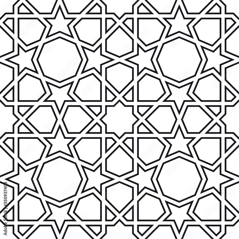 Girih seamless pattern. Authentic arabian pattern style. Girih pattern. Geometric arabian abstract background. Vector Illustration Girih seamless pattern. Authentic arabian pattern style. Girih pattern. Geometric arabian abstract background. Vector Illustration