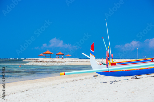 Sanur Beach Scene in Indonesia