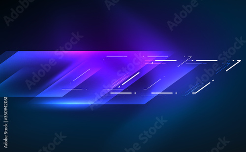 Dynamic neon shiny abstract background. Trendy abstract layout template for business or technology presentation, internet poster or web brochure cover, wallpaper
