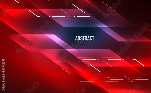 Dynamic neon shiny abstract background. Trendy abstract layout template for business or technology presentation, internet poster or web brochure cover, wallpaper