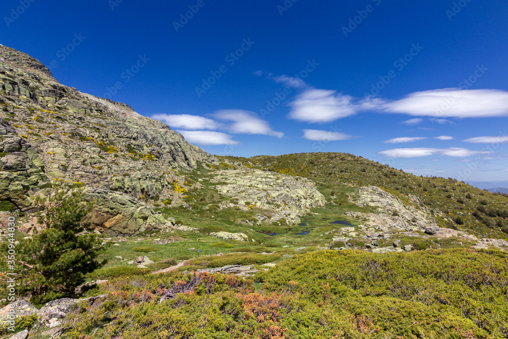 View of the surrounding area of Peñalara mountain in Madrid (Spain) View of the surrounding area of Peñalara mountain in Madrid (Spain)