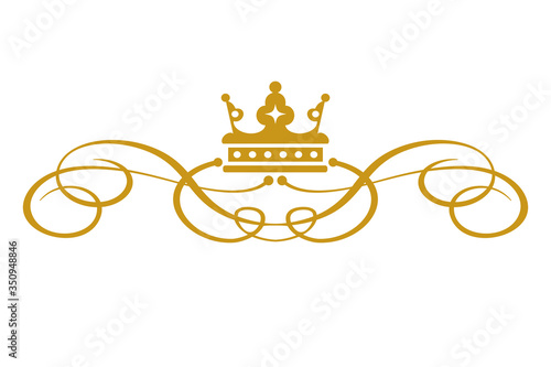 Design elements on a white background, royal style, vintage, vector