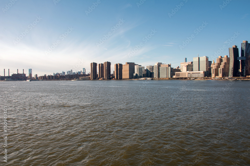 Obraz premium manhattan skyline from brooklyn bridge