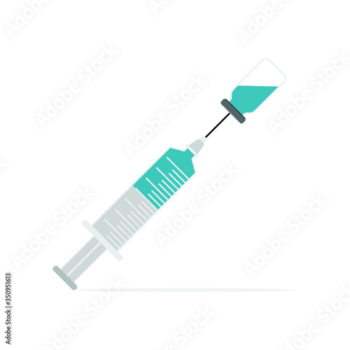 syringe icon. concept of vaccination. vector, illustration