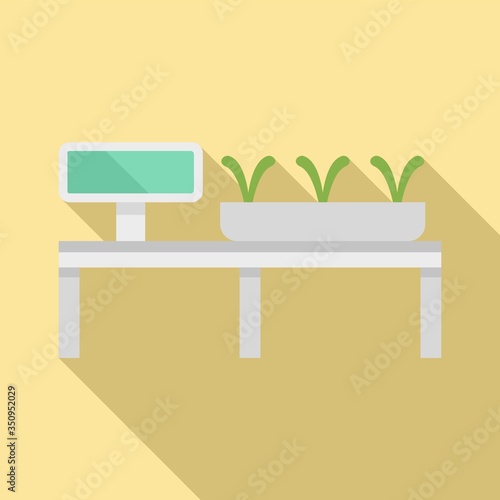 Smart growing plants icon. Flat illustration of smart growing plants vector icon for web design