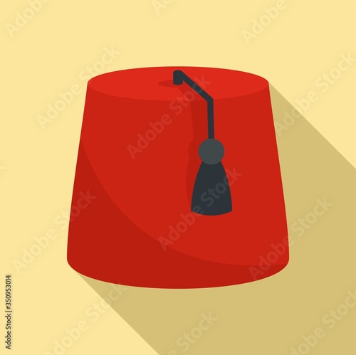 Turkish hat icon. Flat illustration of turkish hat vector icon for web design