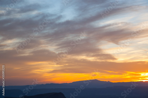 Sunset in the desert