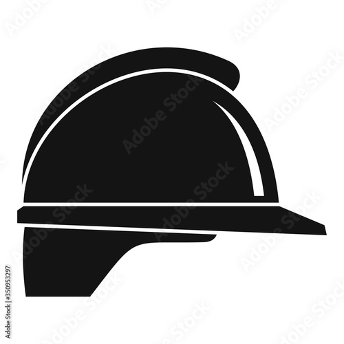 Construction helmet icon. Simple illustration of construction helmet vector icon for web design isolated on white background