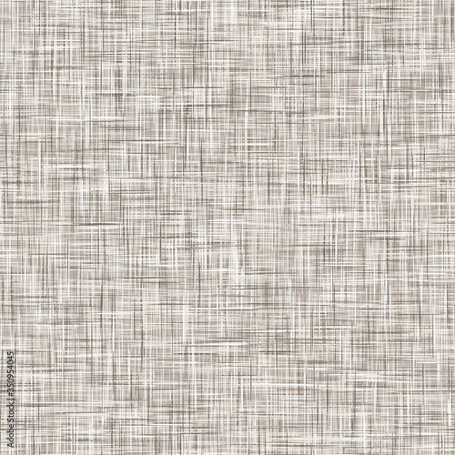 Seamless  white grey woven linen texture background. Raw ecru flax hemp fiber natural pattern. Organic fibre close up weave fabric for surface material. Rustic natural gray cloth textured rough canvas