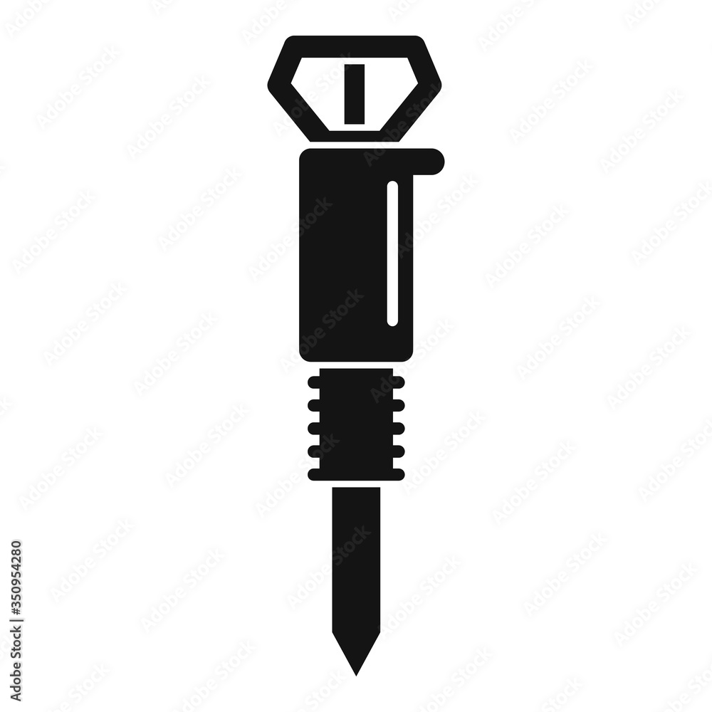 Jack hammer icon. Simple illustration of jack hammer vector icon for web design isolated on white background Jack hammer icon. Simple illustration of jack hammer vector icon for web design isolated on white background