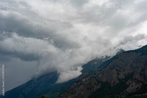storm clouds over the mountains 