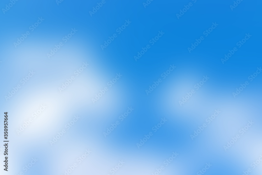 Blurred defocused beautiful cloudy sky. Blue and white gradient background Blurred defocused beautiful cloudy sky. Blue and white gradient background