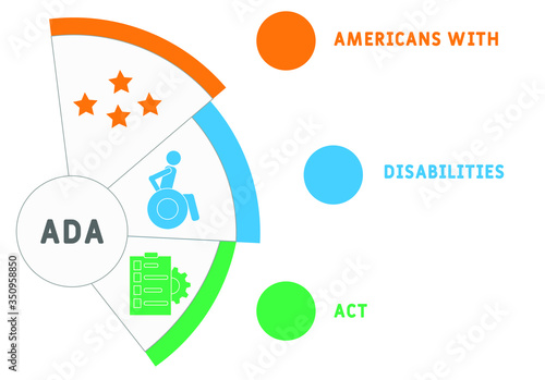 ADA - Americans with Disabilities Act acronym, concept background