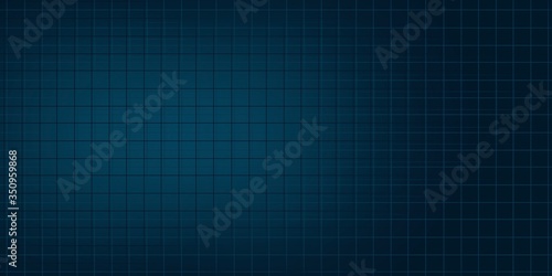 Dark blue and dark green grid background. Square grid background. Illustration of blank template layout of simple stage with grid.