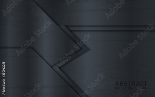 Metal texture dark background with overlap layers design.