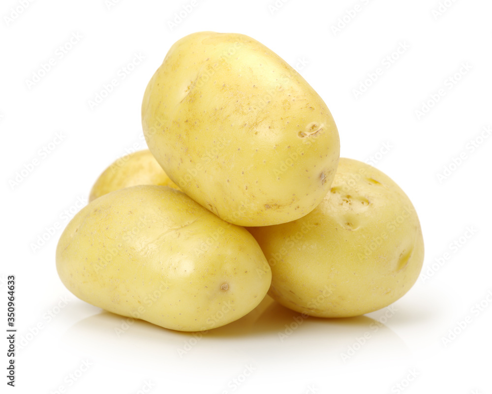 New potato isolated on white background New potato isolated on white background