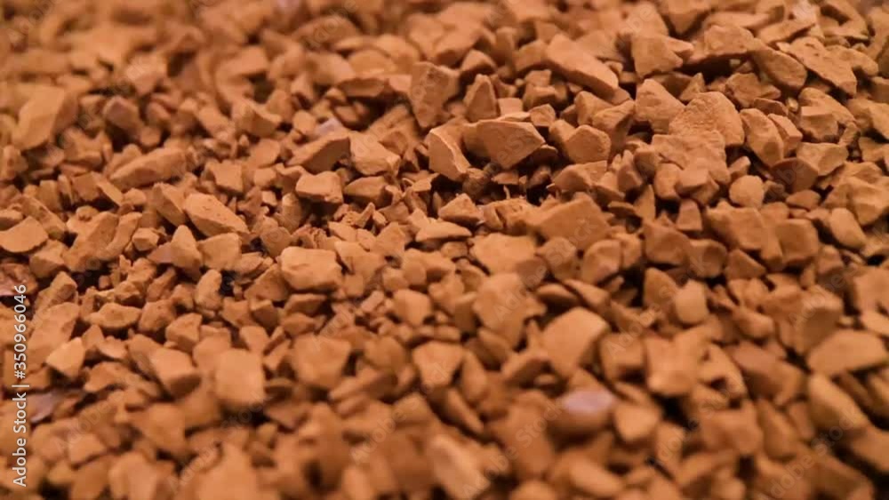 Instant coffee macro moves. Slow motion Instant coffee macro moves. Slow motion