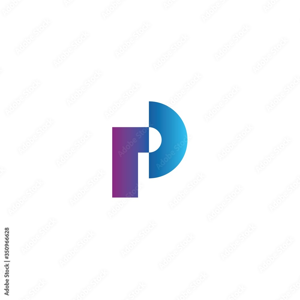 p letter with abstract logo design template p letter with abstract logo design template