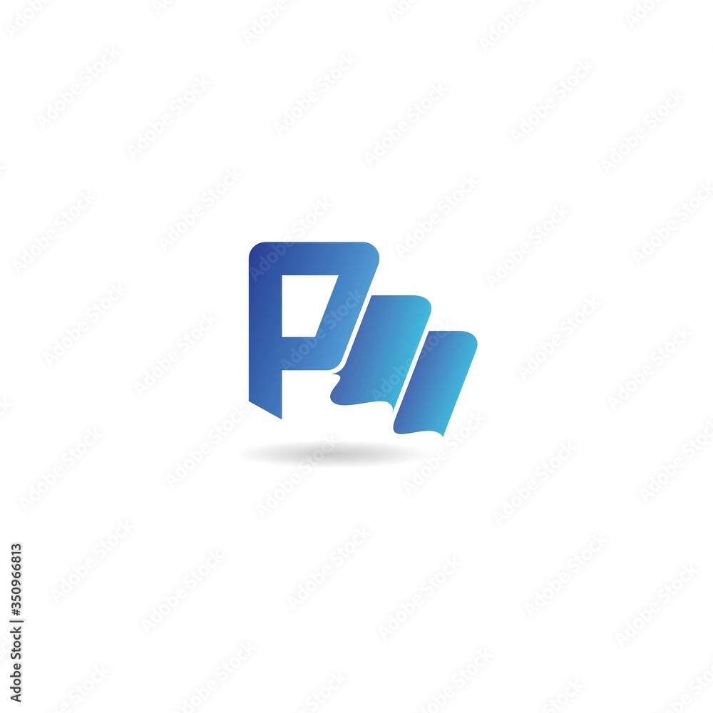 p letter with flag logo design template p letter with flag logo design template