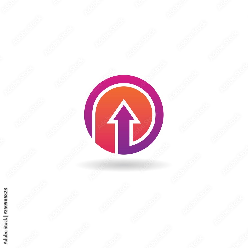 p letter with up, arrow logo design template p letter with up, arrow logo design template