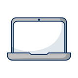 laptop computer portable isolated icon
