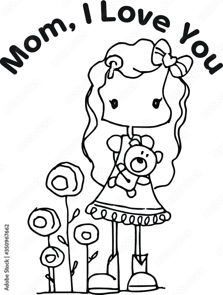 Fototapeta premium mom, i love you