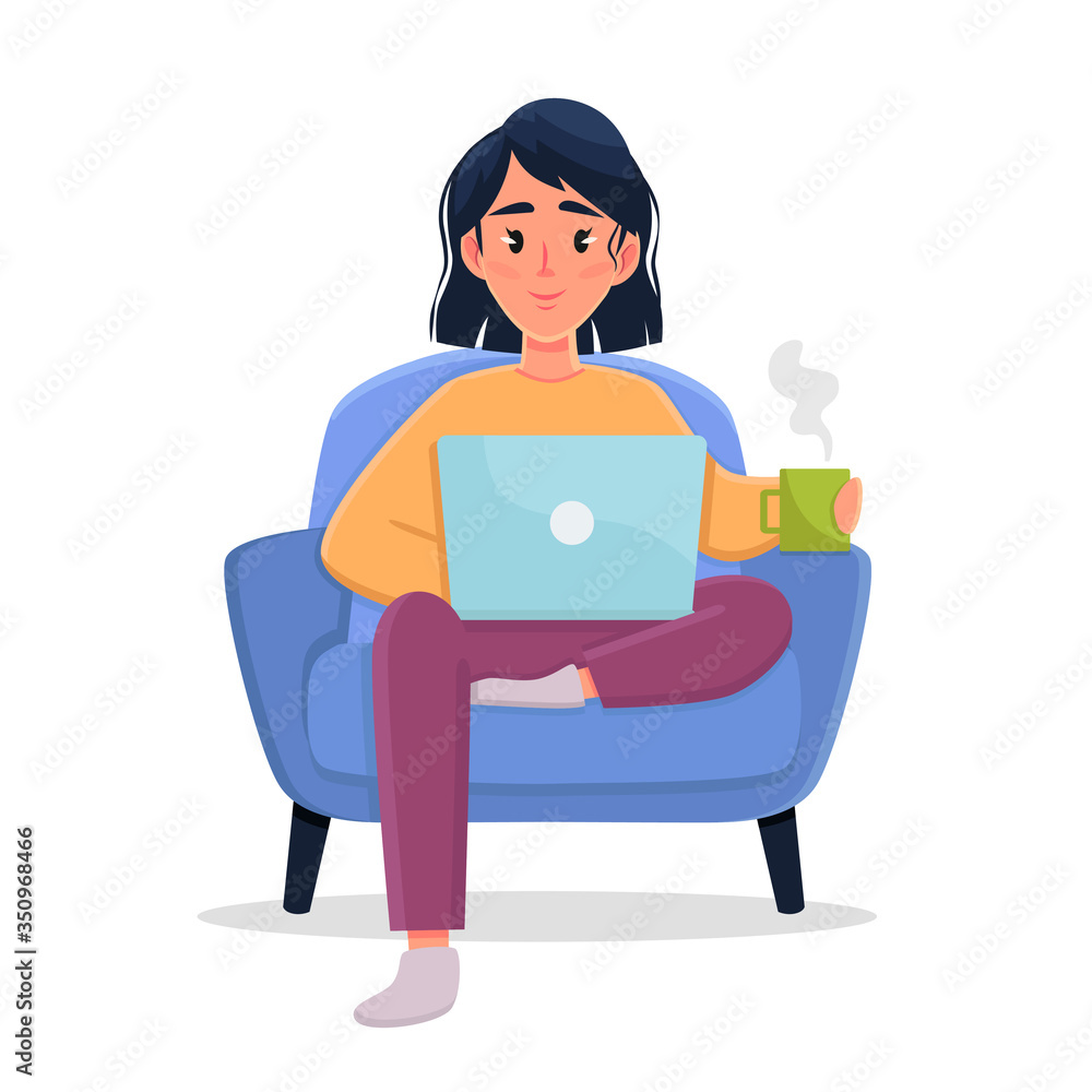 Woman working from home Woman working from home